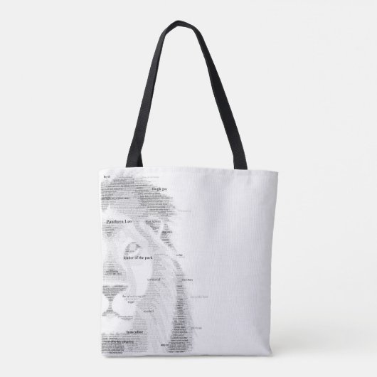 Typografie-Löwe Tasche (Rückseite)