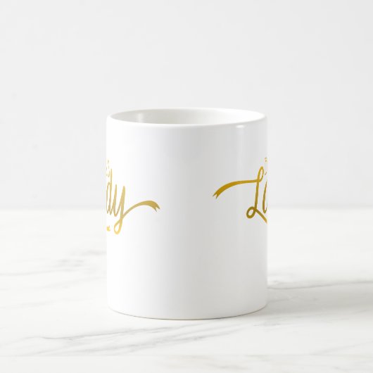 Typografie-lustige Goldchef-Dame Appreciation Gift Kaffeetasse (Mittel)