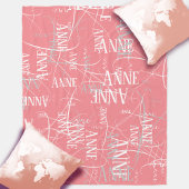 Typografie Mädchenname Muster Pink Fleece Blanket