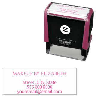Typografie Make-up-Studio Name Rücksendeadresse Permastempel