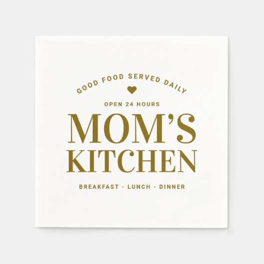 Typografie Mama's Kitchen Personalisiert Serviette (Vorderseite)