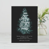 Typografie Merry and Bright Holiday Party Einladung (Stehend Vorderseite)