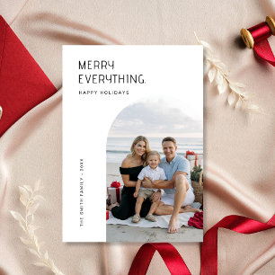 Typografie Merry Everything Beach Familie Weihnach Feiertagskarte