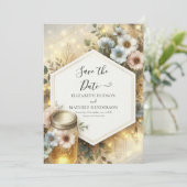 Typografie Minimal Mason Jar Wedding Save The Date (Stehend Vorderseite)