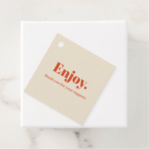 Typografie Minimalistisch Hang Tag Design Geschenkanhänger
