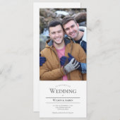 Typografie Minimalistisch LGBTQ Foto Hochzeit Einladung (Vorne/Hinten)