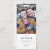 Typografie Minimalistisch LGBTQ Foto Hochzeit Einladung (Vorderseite)