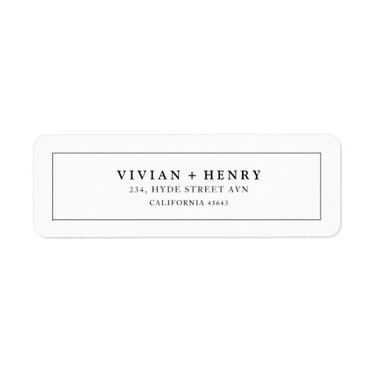 Typografie minimalistisch-moderne Rücksendeadresse (Vorne)