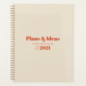 Typografie Minimalistisch Planer Design (Vorderseite)