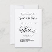 Typografie - Minimalistische Hochzeitseinladung Einladung (Vorderseite)