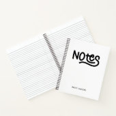 Typografie Minimalistischer Fettschrift Notizblock (Innenseite)