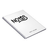 Typografie Minimalistischer Fettschrift Notizblock (Rechte Seite)