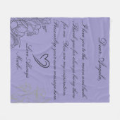 Typografie mit Blume Fleecedecke (Vorderseite (Horizontal))