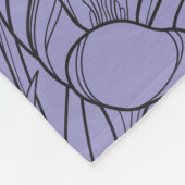 Typografie mit Blume Fleecedecke (Ecke)