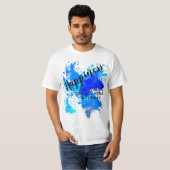 Typografie mit Frohsinn in Farbschlag T-Shirt (Vorne ganz)