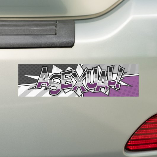 Typografie mit Halftone asexual Pride mit Flag Autoaufkleber (Auf Auto)