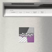 Typografie mit Halftone asexual Pride mit Flag Magnet (In Situ (Geschirrspüler))