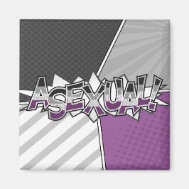 Typografie mit Halftone asexual Pride mit Flag Magnet