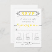 Typografie mit Instagram Hashtag Hochzeit RSVP (Vorne/Hinten)