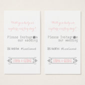 Typografie mit Instagram Hashtag rosa Hochzeit (Vorne & Hinten)