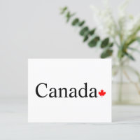 Typografie mit rotem Ahornblatt in Kanada
