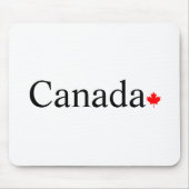 Typografie mit rotem Ahornblatt Mousepad (Vorne)