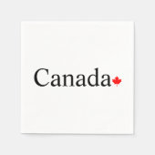 Typografie mit rotem Ahornblatt-Party aus Kanada Serviette (Vorderseite)