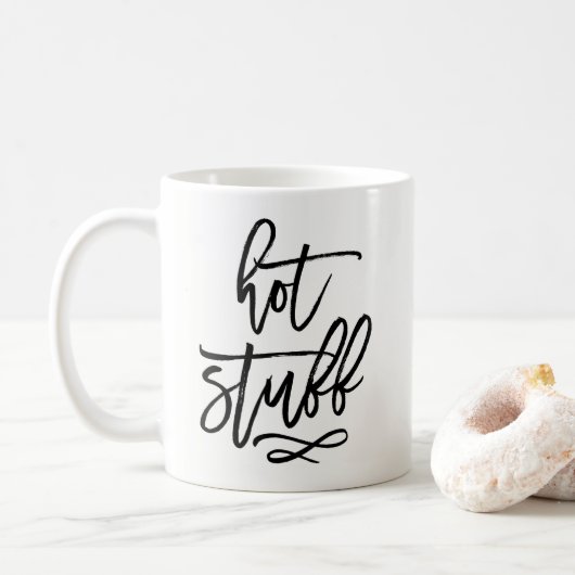 Typografie mit schwarzer Brush - Tasse (Mit Donut)
