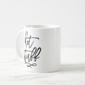 Typografie mit schwarzer Brush - Tasse (Vorderseite Links)