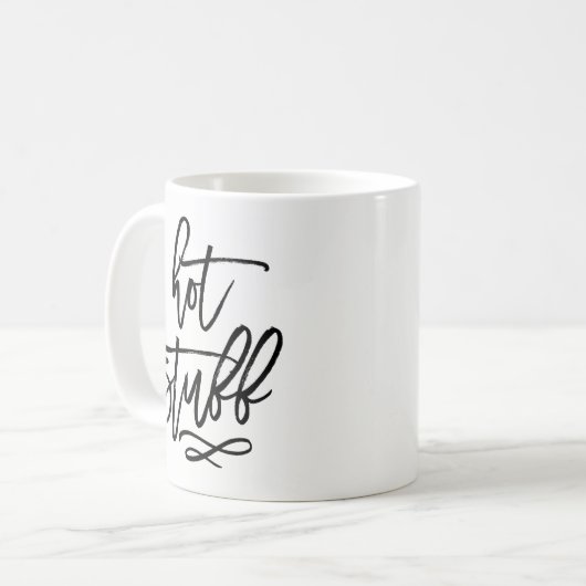 Typografie mit schwarzer Brush - Tasse (Vorderseite Links)