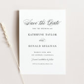 Typografie mit schwarzer Klassik Save The Date