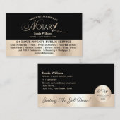 Typografie Mobile Notary & Loan Signing Agent Law Visitenkarte (Vorne/Hinten)