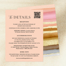 Typografie Modern Sunset QR Code Hochzeitsdetails