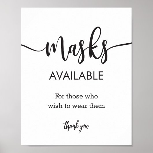 Typografie Moderne Handschrift Masken Zeichen Poster (Vorne)