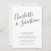 Typografie Moderne Personalisierte Schwarz-weiße S Ankündigung (Vorderseite)