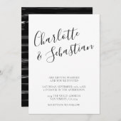 Typografie Moderne Personalisierte Schwarz-weiße S Ankündigung (Vorne/Hinten)