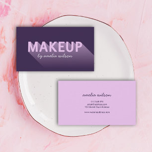 Typografie Moderner Lila Lavendel-Makeup-Künstler Visitenkarte