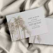 Typografie moderner tropischer Bäume Save The Date