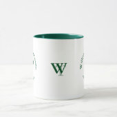 Typografie Monogramm - personalisiertes Logo grün Tasse (Zentrum)