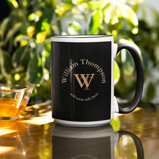 Typografie Monogramm - personalisiertes Logo schwa Tasse