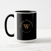 Typografie Monogramm - personalisiertes Logo schwa Tasse (Links)