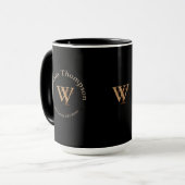 Typografie Monogramm - personalisiertes Logo schwa Tasse (Vorderseite Links)