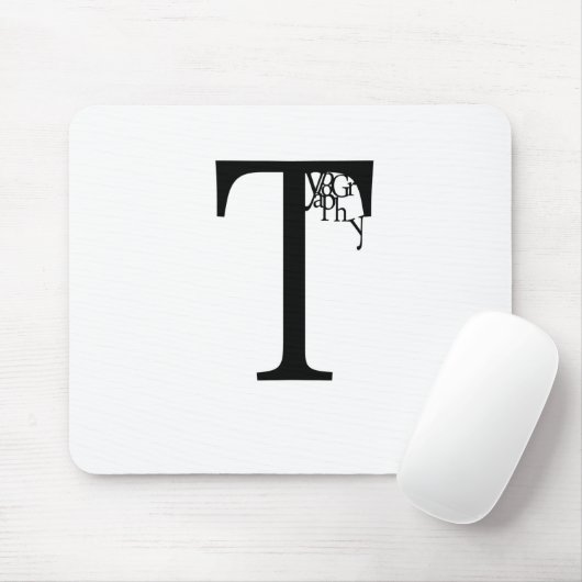 Typografie Mousepad (Mit Mouse)