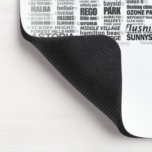 Typografie Mousepad des Queens-New York (Ecke)