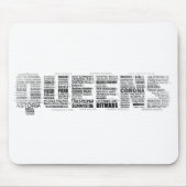 Typografie Mousepad des Queens-New York (Vorne)