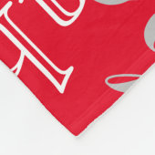 Typografie Muster White Names Red Fleece Blanket (Ecke)