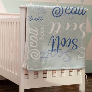 Typografie Name für die Bezeichnung für hellblaue Fleecedecke