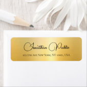 Typografie Name Gold Look Elegante Rücksendeadress (Insitu)