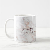 Typografie Name Rose Gold Marmorvorlage Best Kaffeetasse (Links)