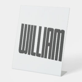 TYPOGRAFIE NAME TAG WILLIAM SOCKELSCHILD